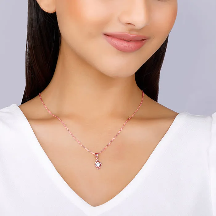 Rose Gold Falling Dew Pendant With Link Chain Giva