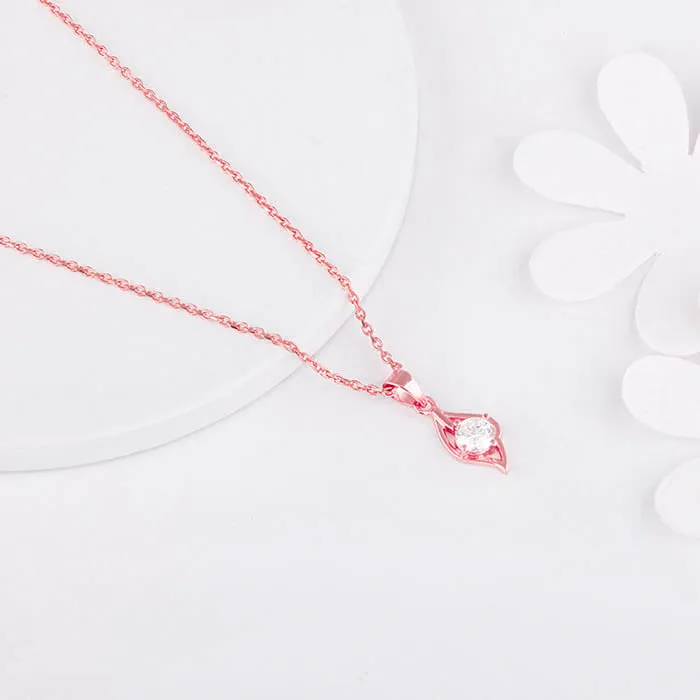 Rose Gold Falling Dew Pendant With Link Chain Giva