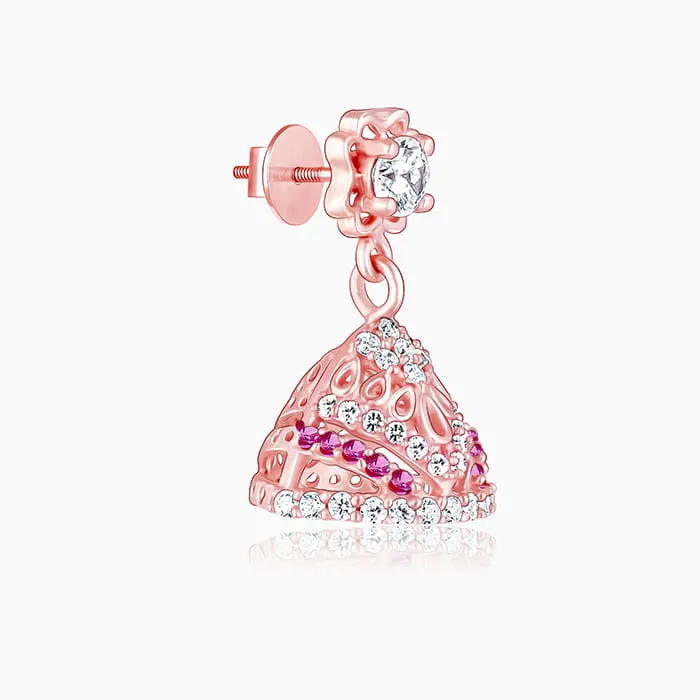 Rose Gold Flaunt Love Jhumki Giva