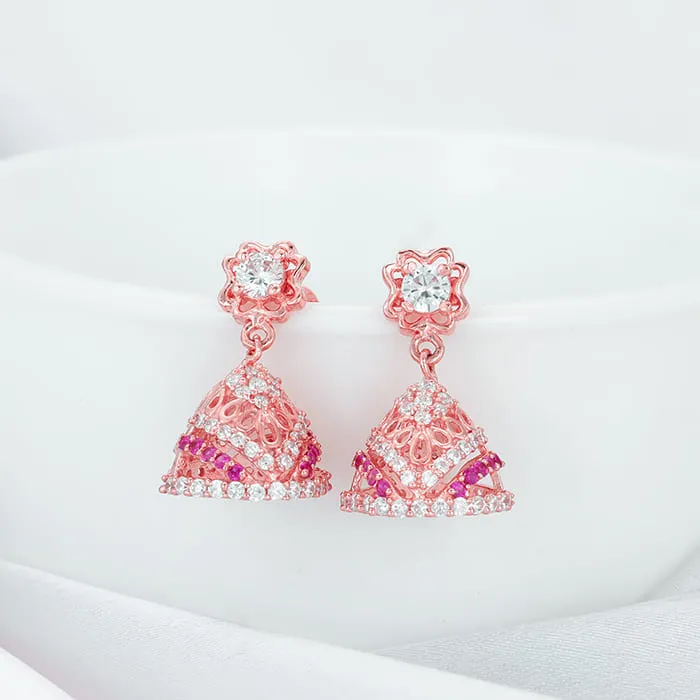 Rose Gold Flaunt Love Jhumki Giva