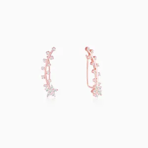 Rose Gold Floral Branch Ear Cuffs Giva