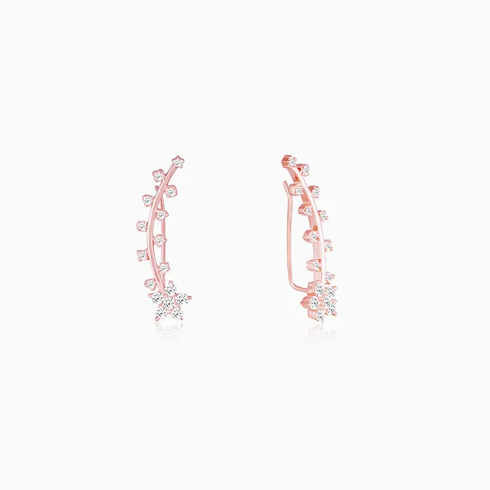 Rose Gold Floral Branch Ear Cuffs Giva