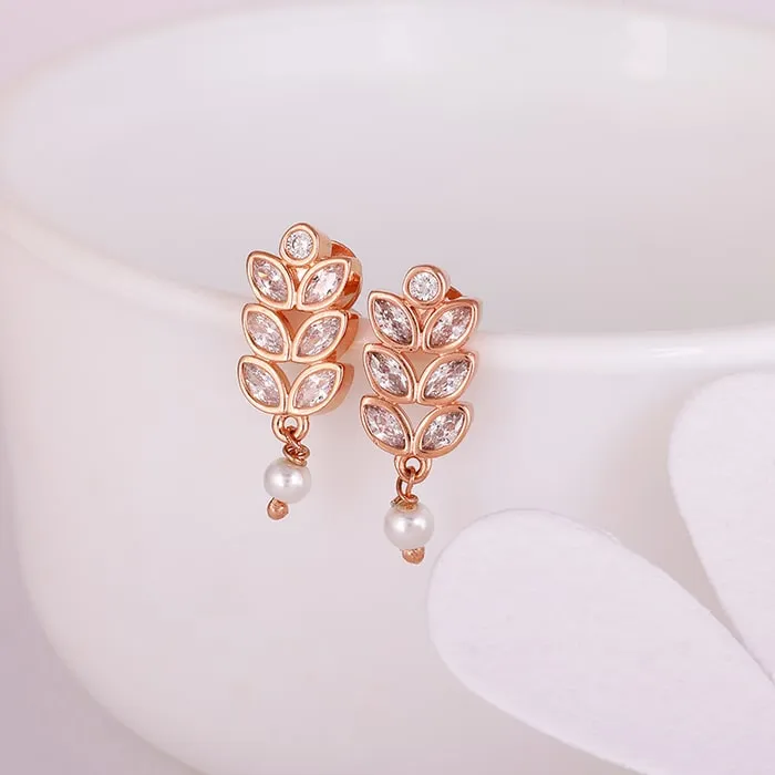 Rose Gold Gleam of Glamour Earrings Giva