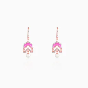 Rose Gold Hawa Mahal Earrings Giva