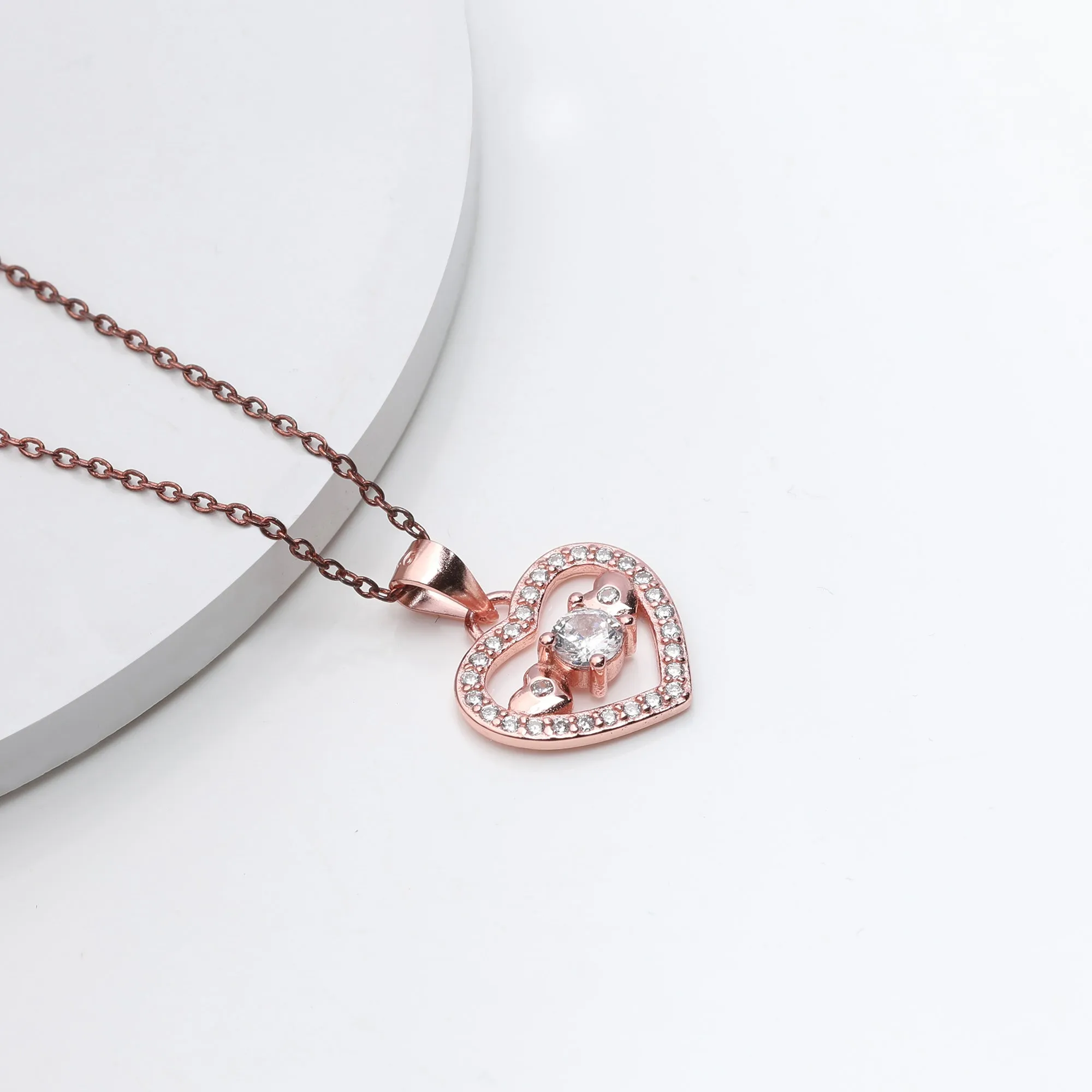 Rose Gold Heart to Heart Trio Set Giva
