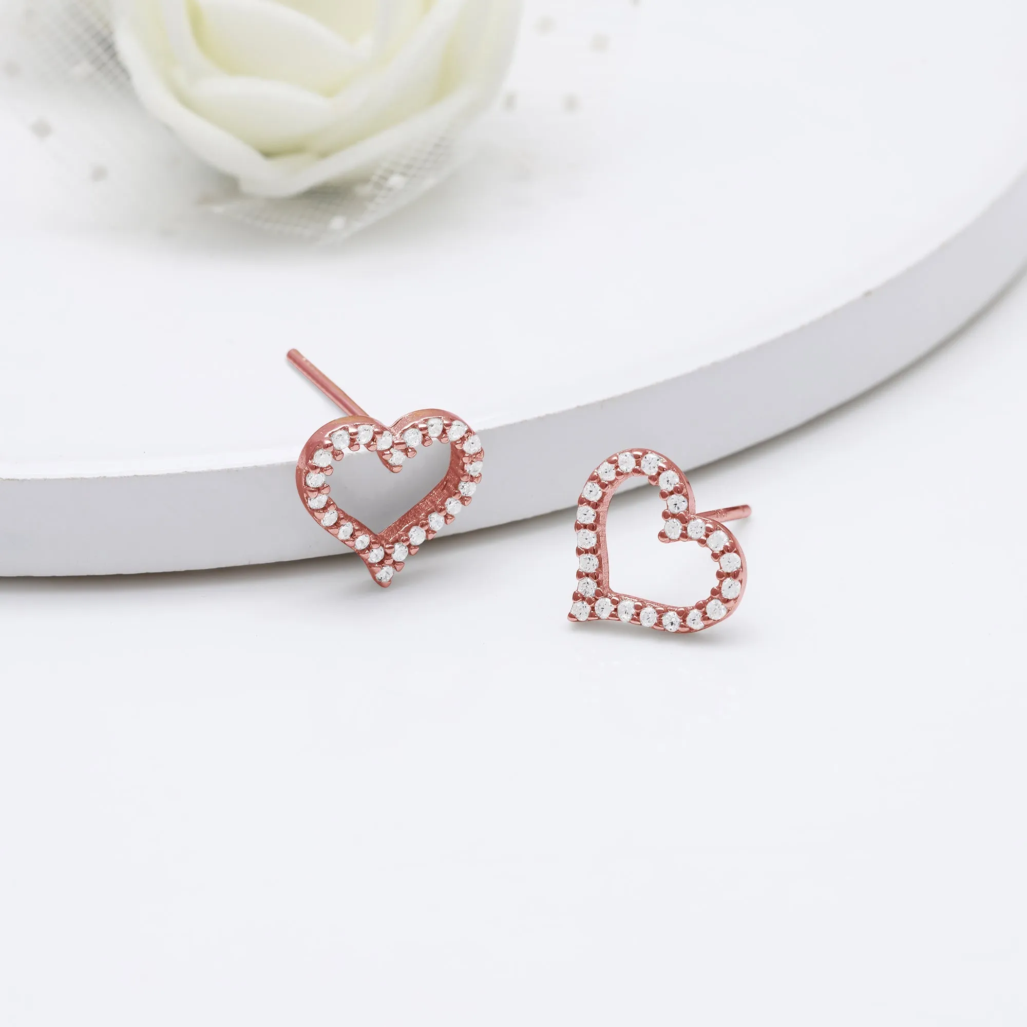Rose Gold Heart to Heart Trio Set Giva