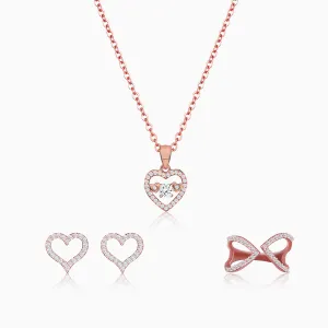 Rose Gold Heart to Heart Trio Set Giva