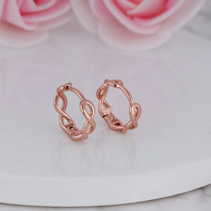 Rose Gold Infinite Loop Earrings Giva
