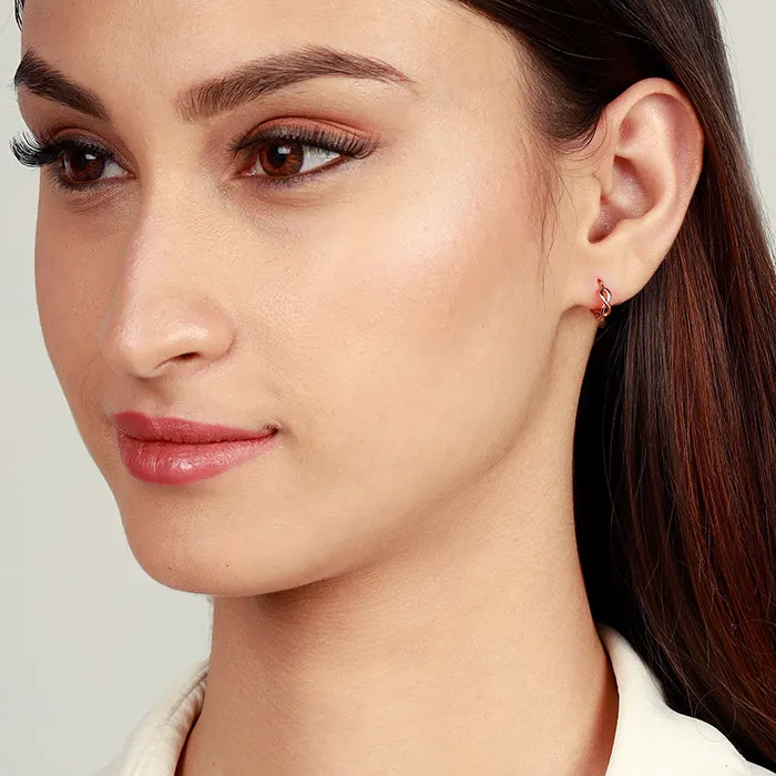 Rose Gold Infinite Loop Earrings Giva