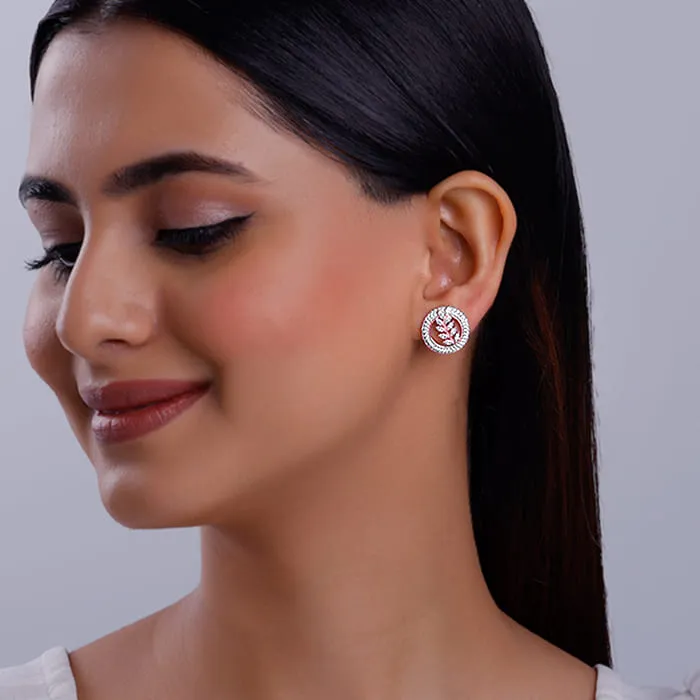 Rose Gold Lush Leaf Earrings Giva
