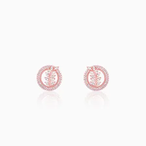 Rose Gold Lush Leaf Earrings Giva