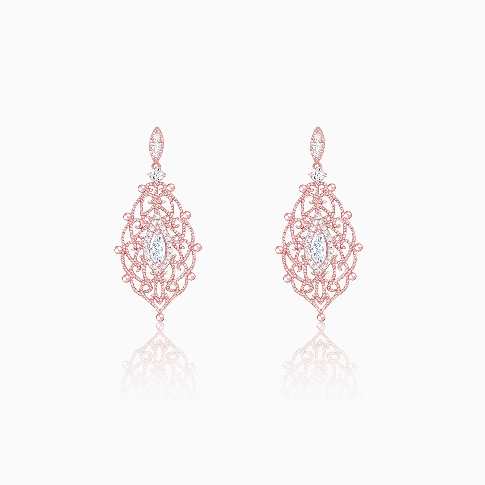 Rose Gold Opulent Desire Earrings Giva