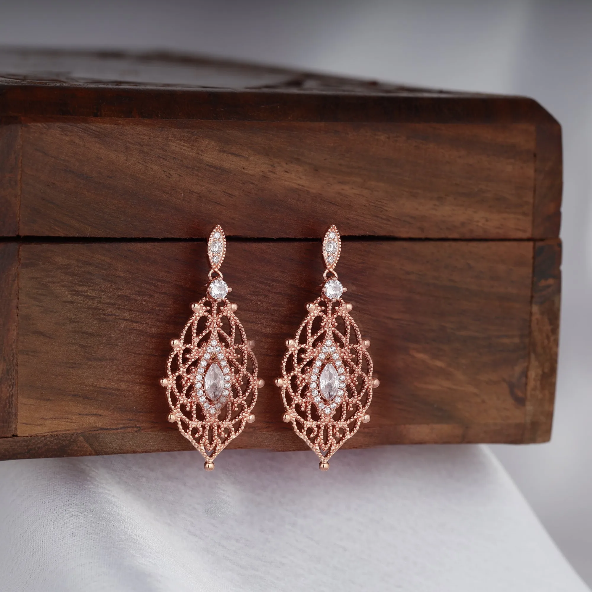 Rose Gold Opulent Desire Earrings Giva
