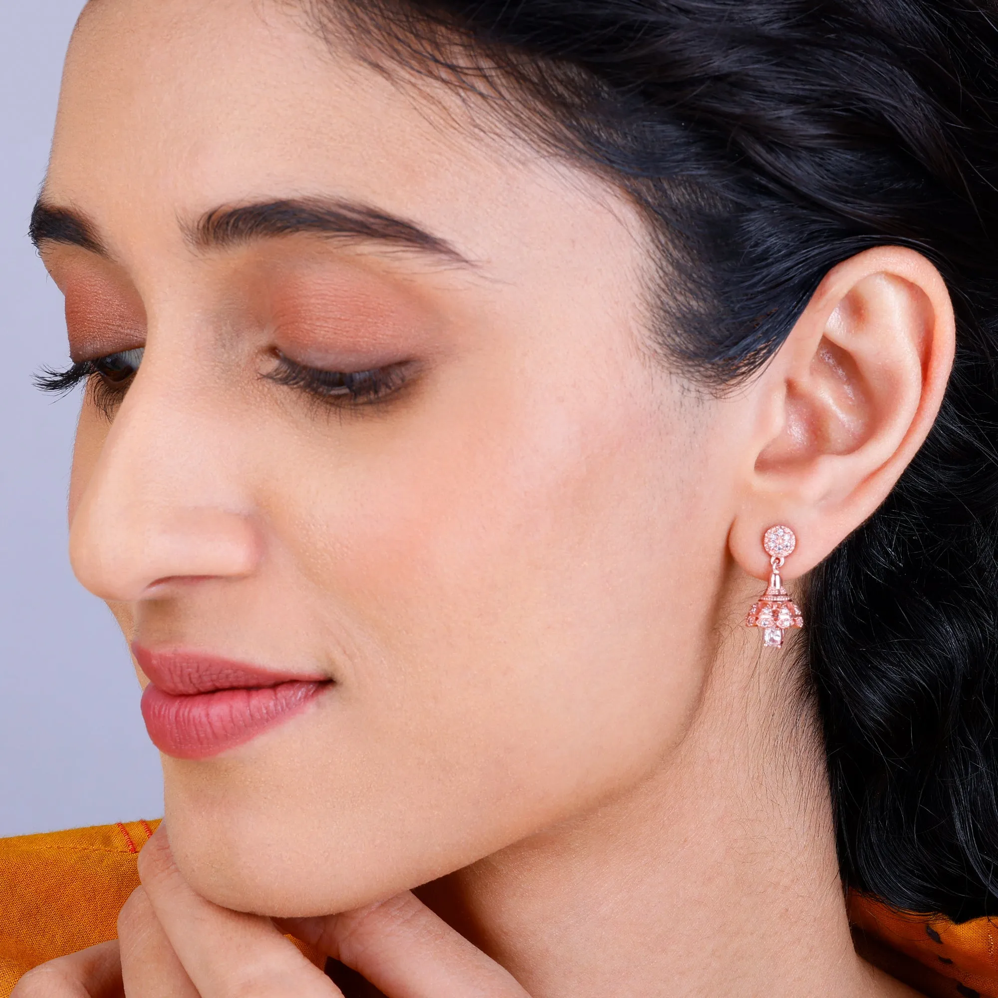 Rose Gold Pretty Little Jhumki Giva