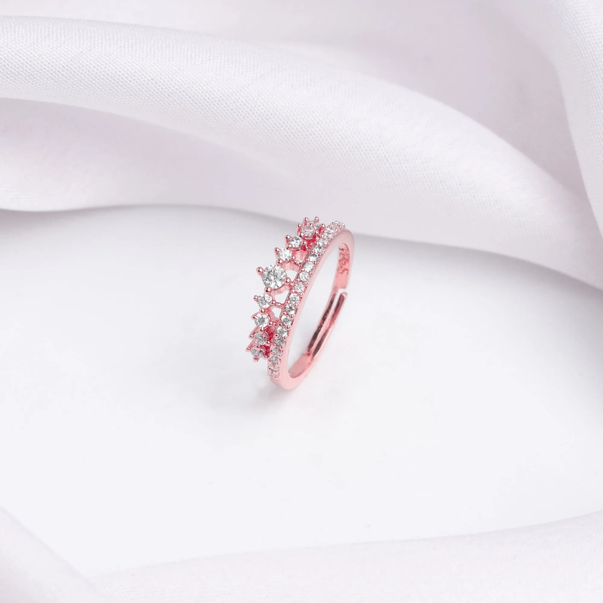 Rose Gold Queen's Crown Ring Giva
