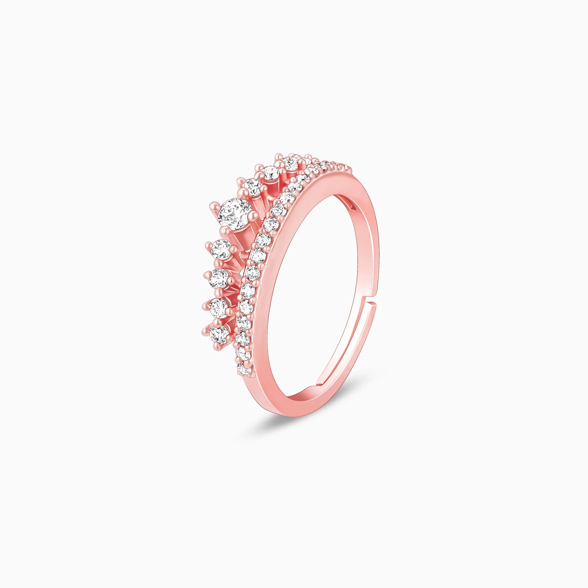Rose Gold Queen's Crown Ring Giva