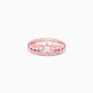 Rose Gold Queen's Crown Ring Giva