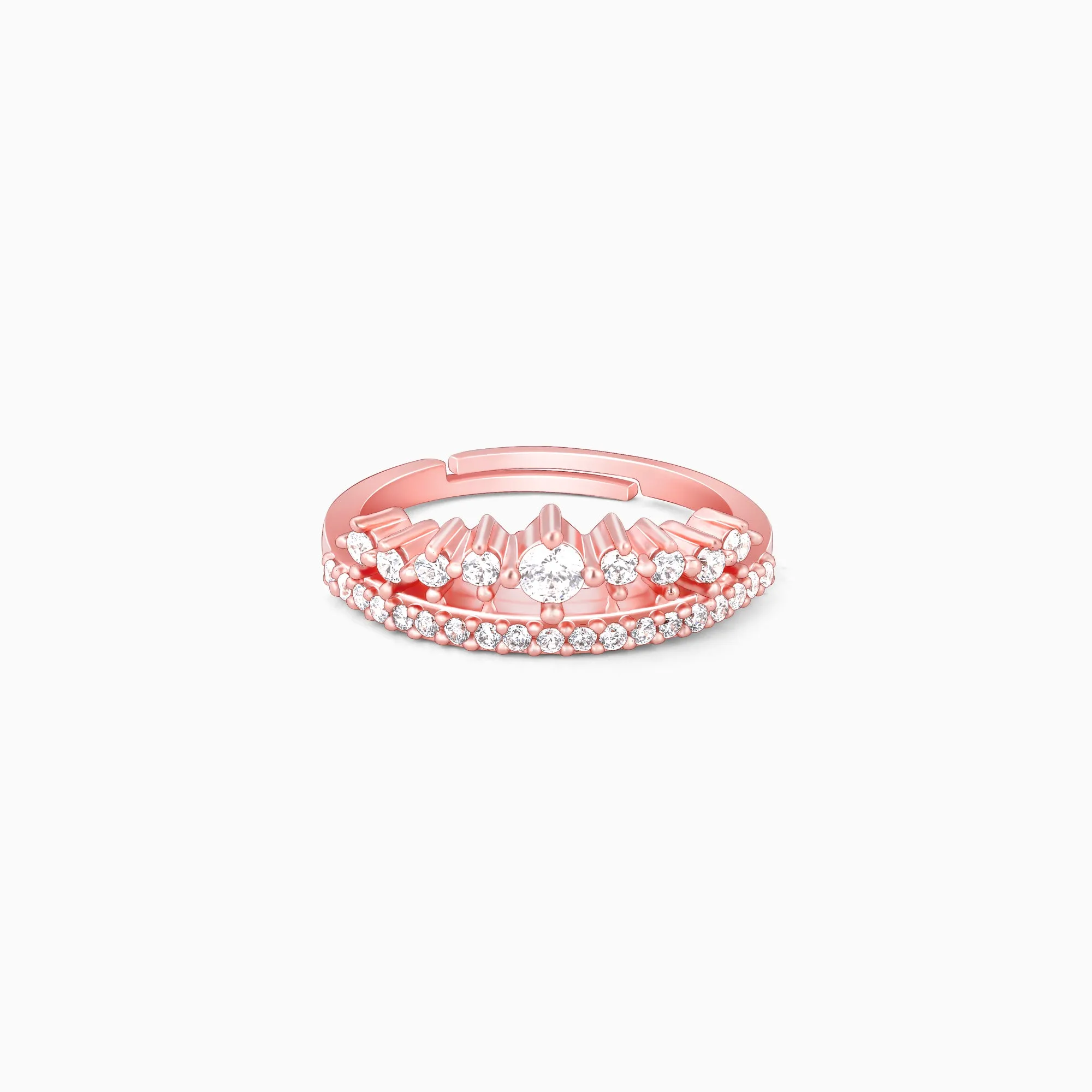 Rose Gold Queen's Crown Ring Giva