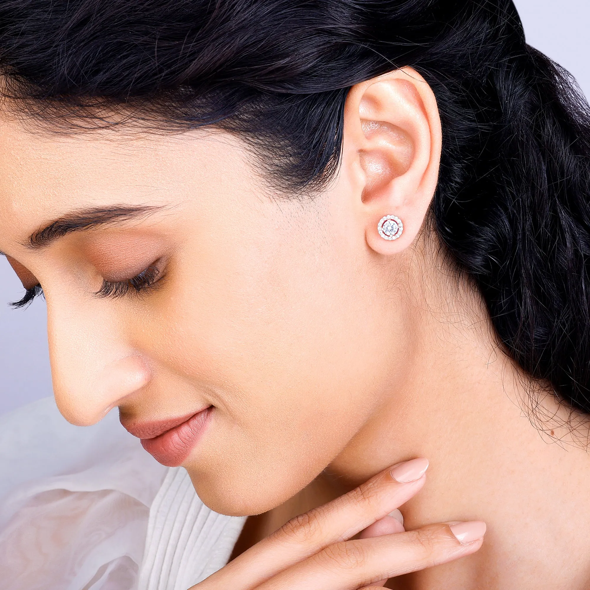 Rose Gold Seeking Solace Stud Earrings Giva