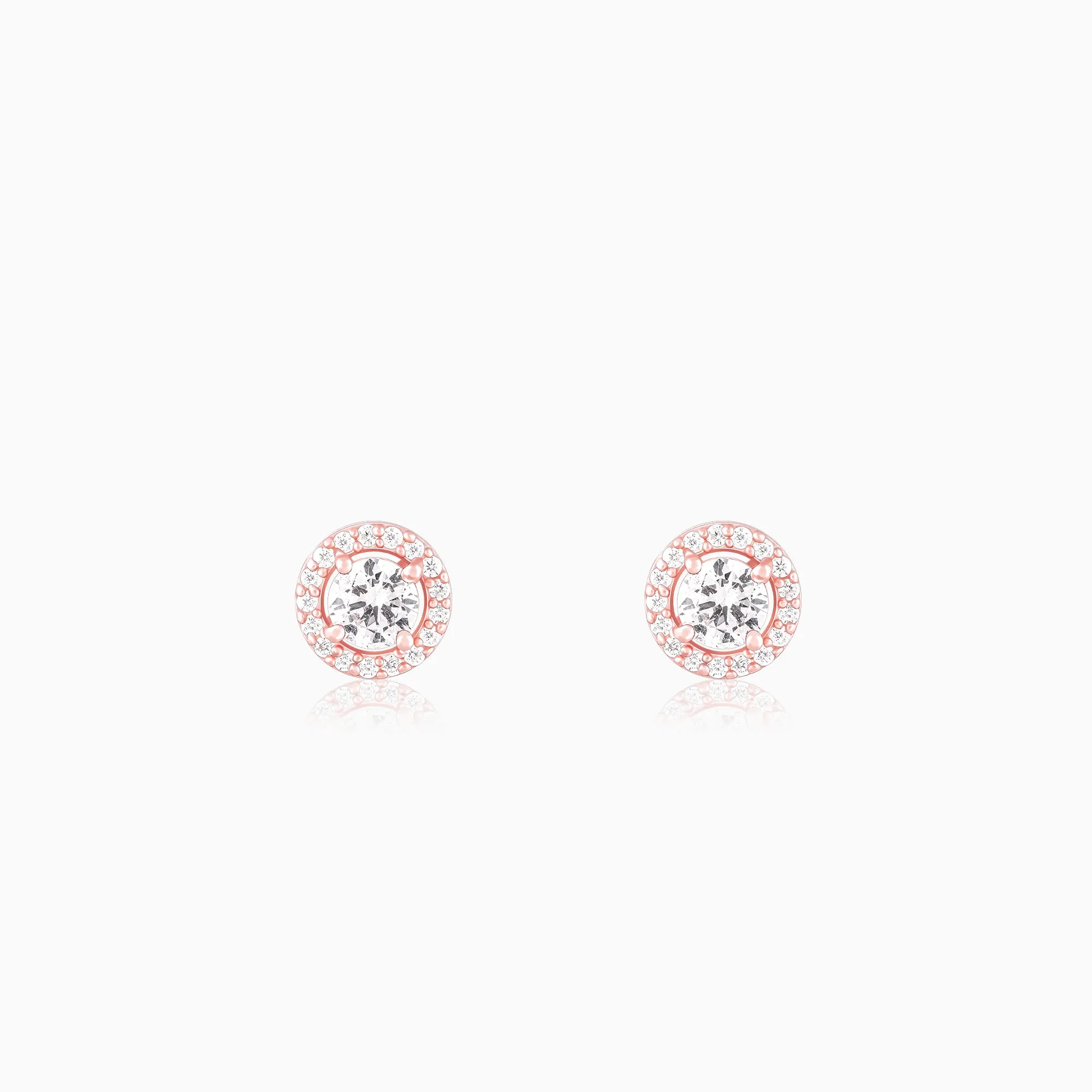 Rose Gold Seeking Solace Stud Earrings Giva