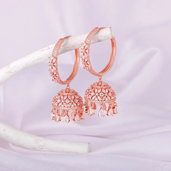 Rose Gold Statement Jhumki Giva