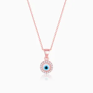 Rose Gold Studded Evil Eye Pendant Giva