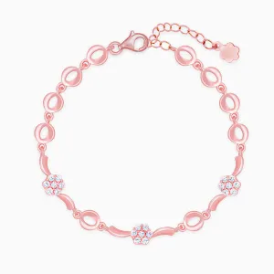 Rose Gold Whimsical Flowers Bracelet Giva