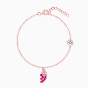 Rose Gold Wing Charm Bracelet Giva