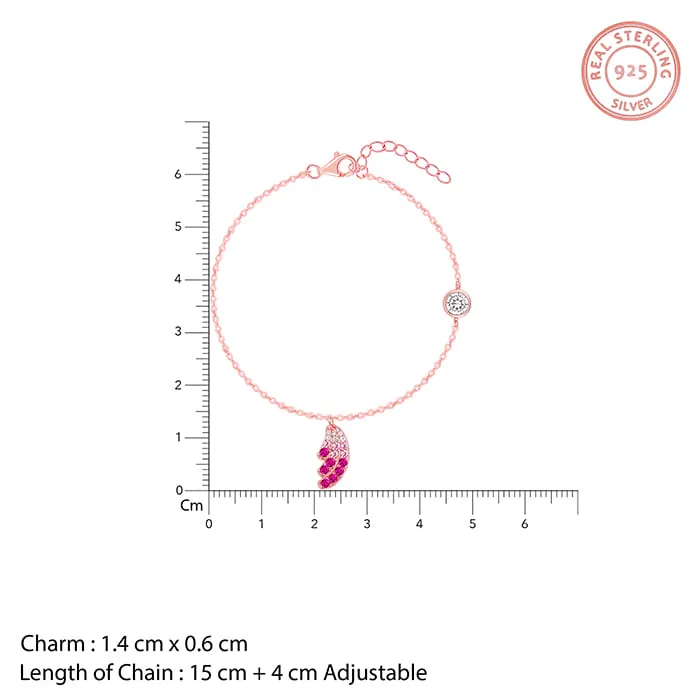 Rose Gold Wing Charm Bracelet Giva