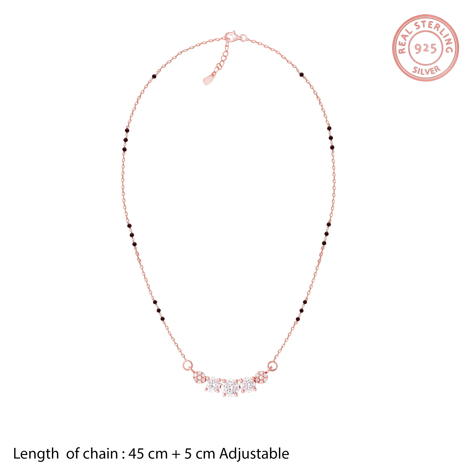 Rose Gold Zirconia Elegance Mangalsutra Giva