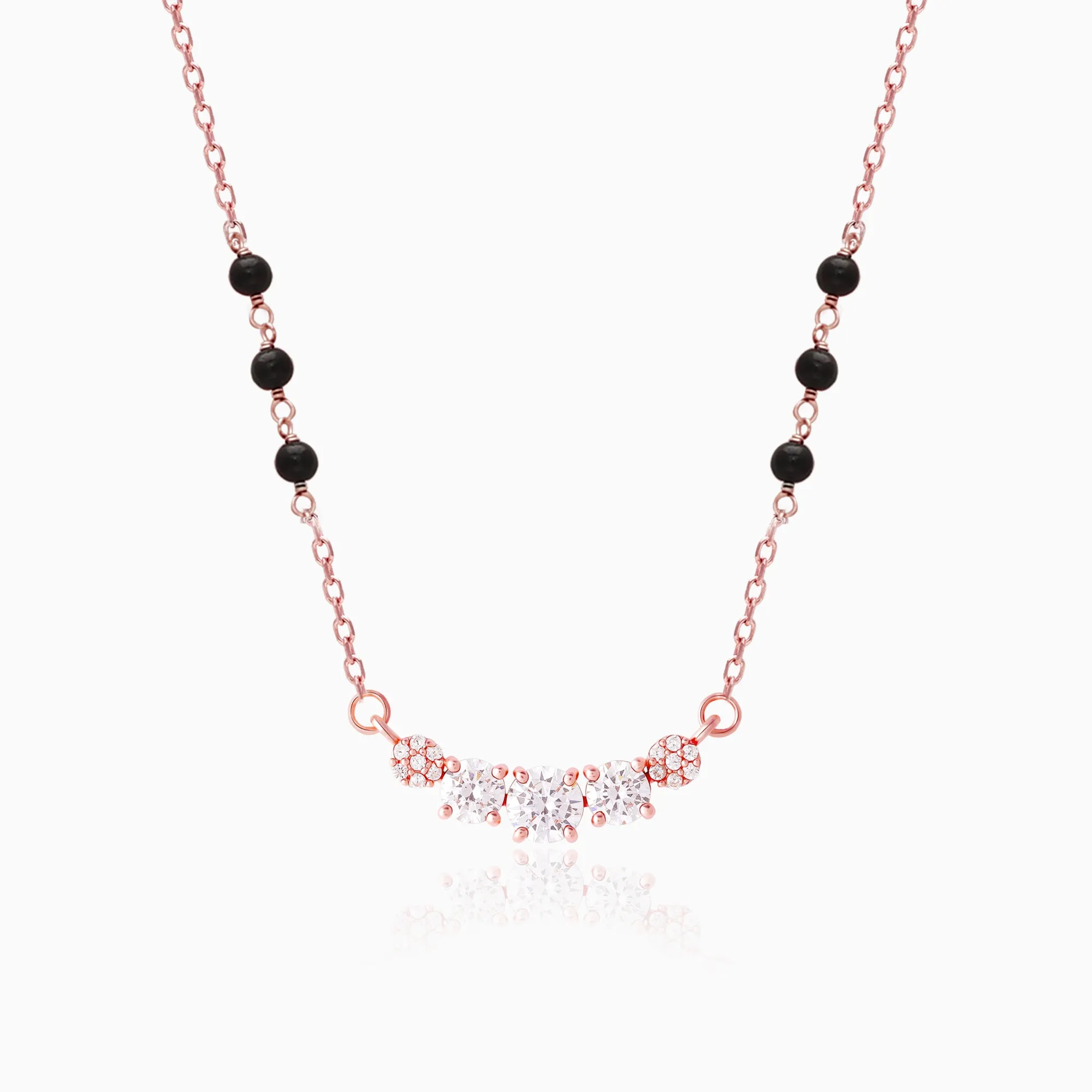 Rose Gold Zirconia Elegance Mangalsutra Giva