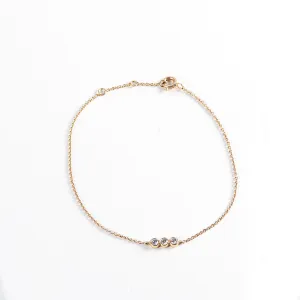 Saya 14K Gold Bracelet w. Diamonds
