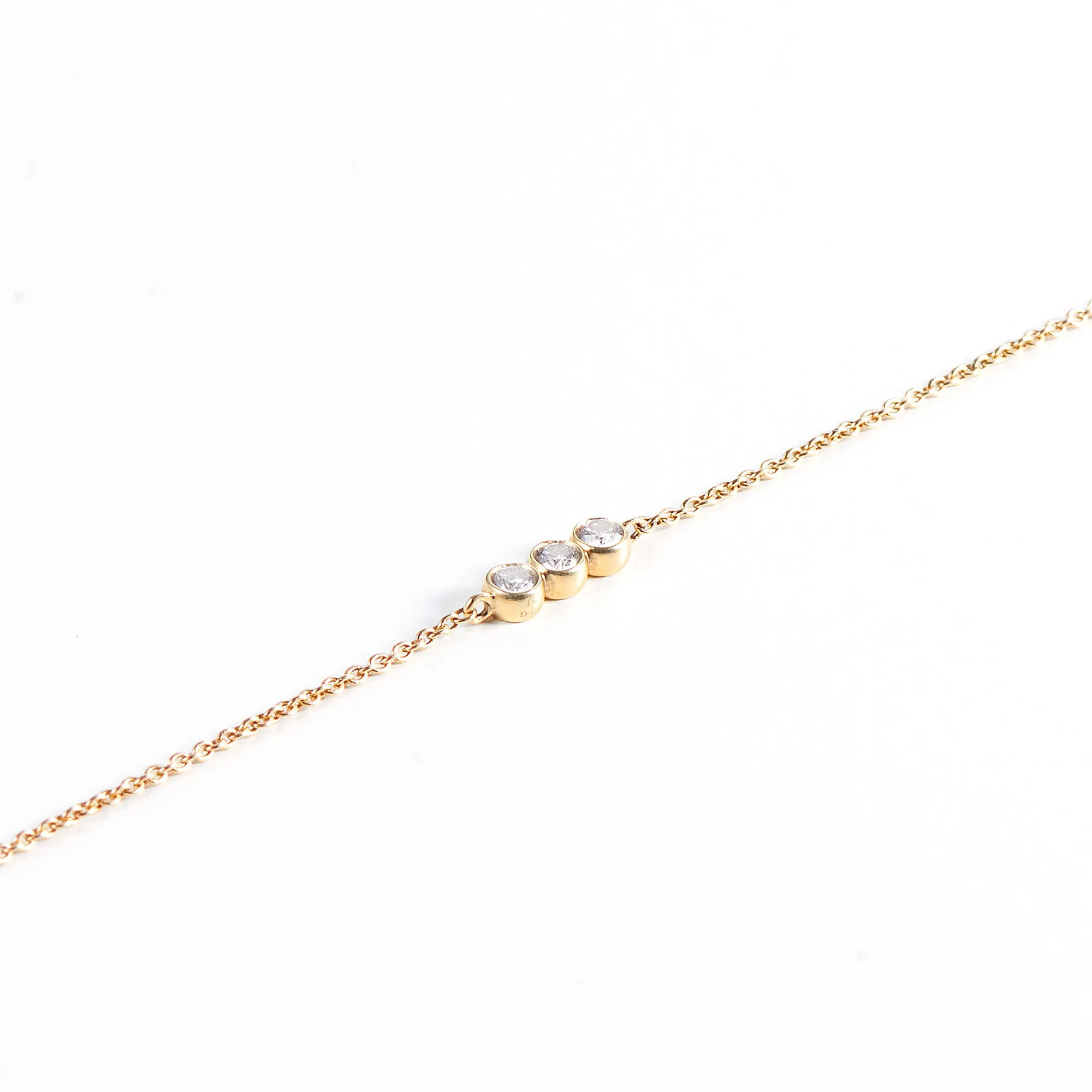 Saya 14K Gold Bracelet w. Diamonds