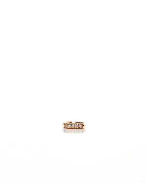 Signature 4mm 18K Gold, Whitegold or Rosegold Huggie w. Diamonds