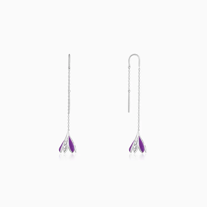 Silver Blooming Crocus Earrings Giva
