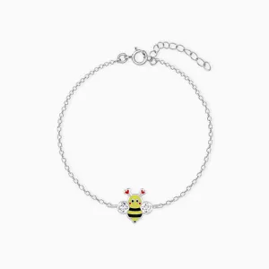 Silver Cheery Bee Kids Bracelet (3-5 yrs) Giva