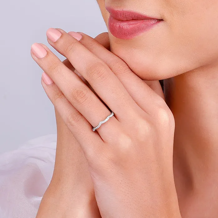 Silver Curvy Wave Ring Giva