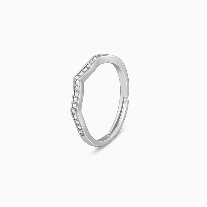 Silver Curvy Wave Ring Giva