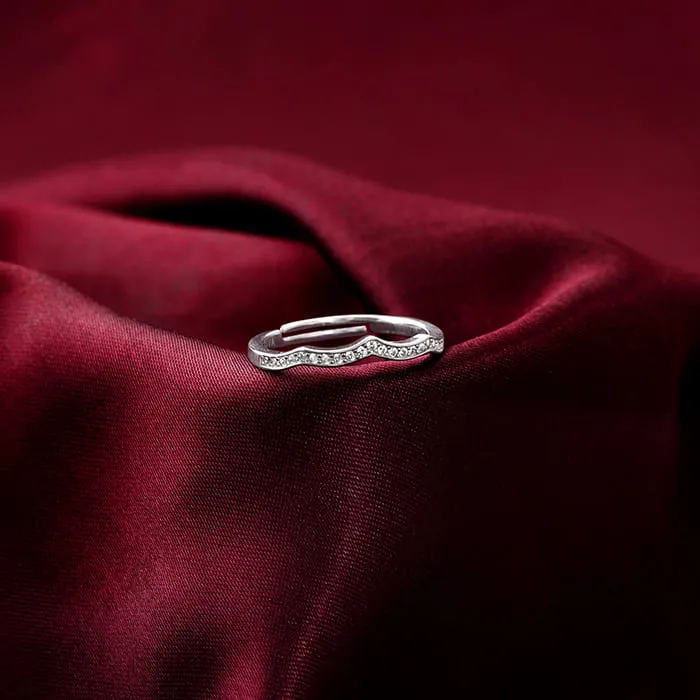 Silver Curvy Wave Ring Giva