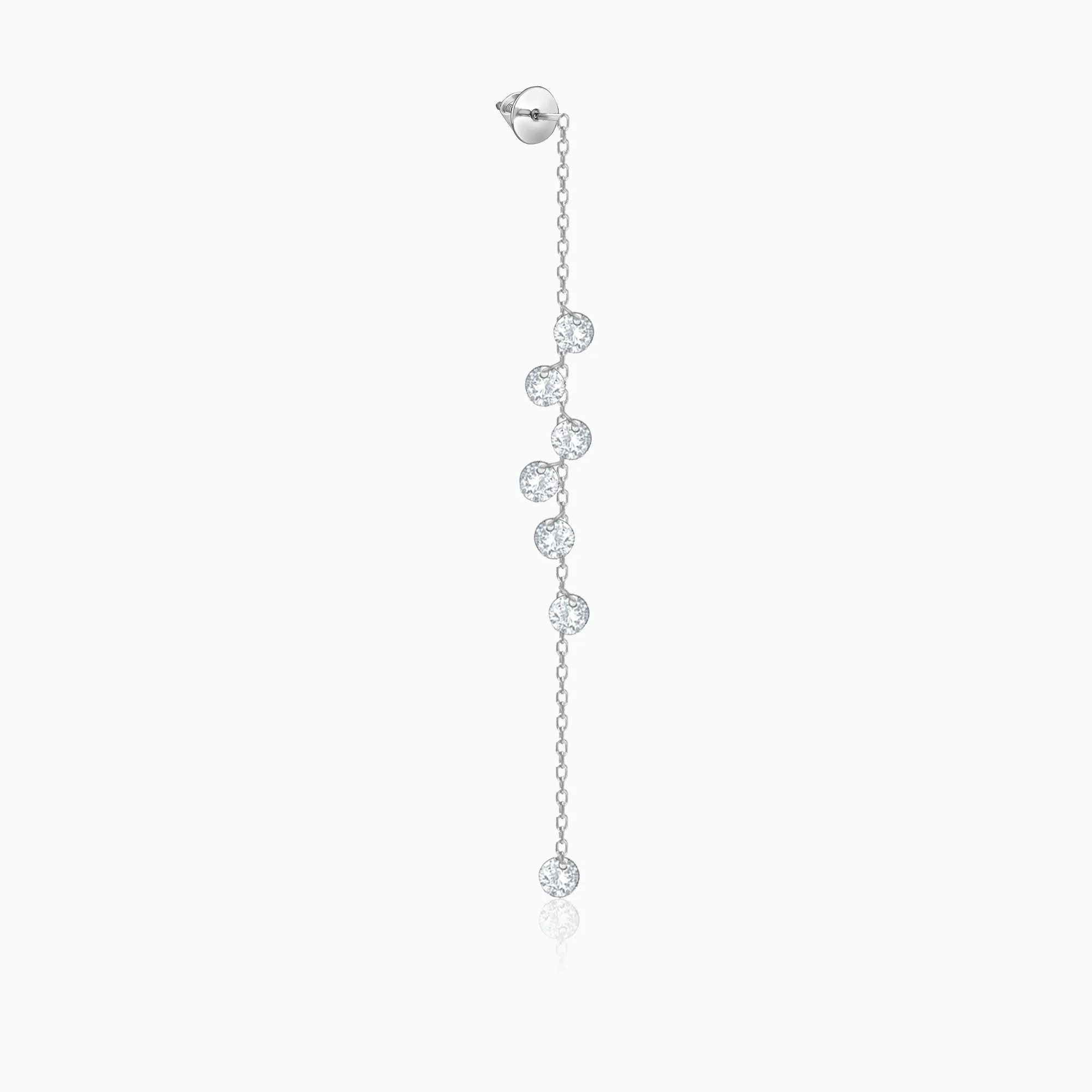 Silver Dangling Chain Earrings Giva