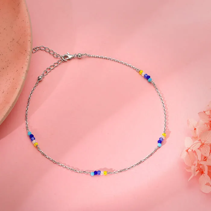 Silver Dawn Glow Anklet Giva