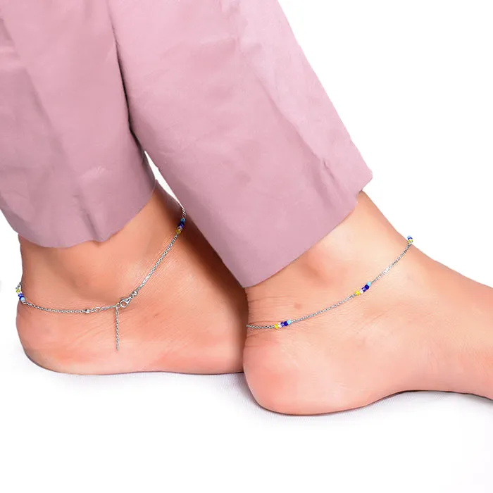 Silver Dawn Glow Anklet Giva