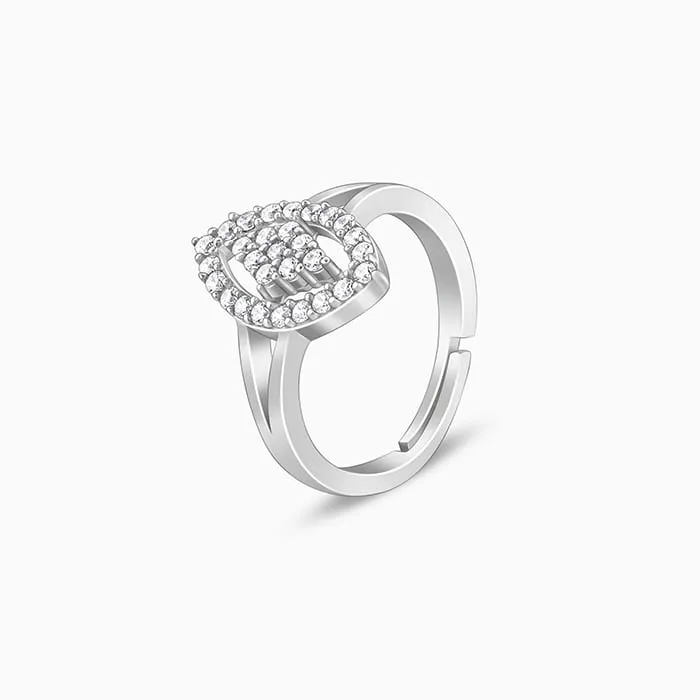 Silver Draped Dice Ring Giva