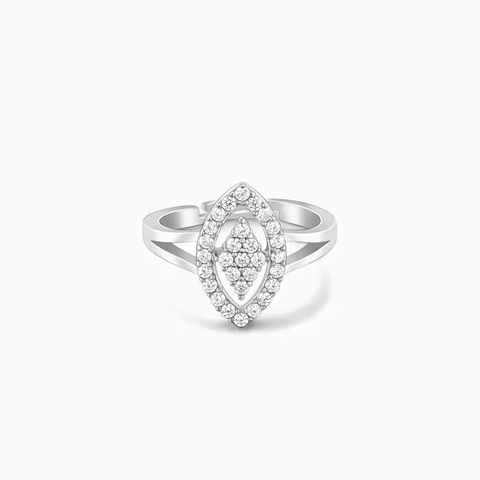 Silver Draped Dice Ring Giva