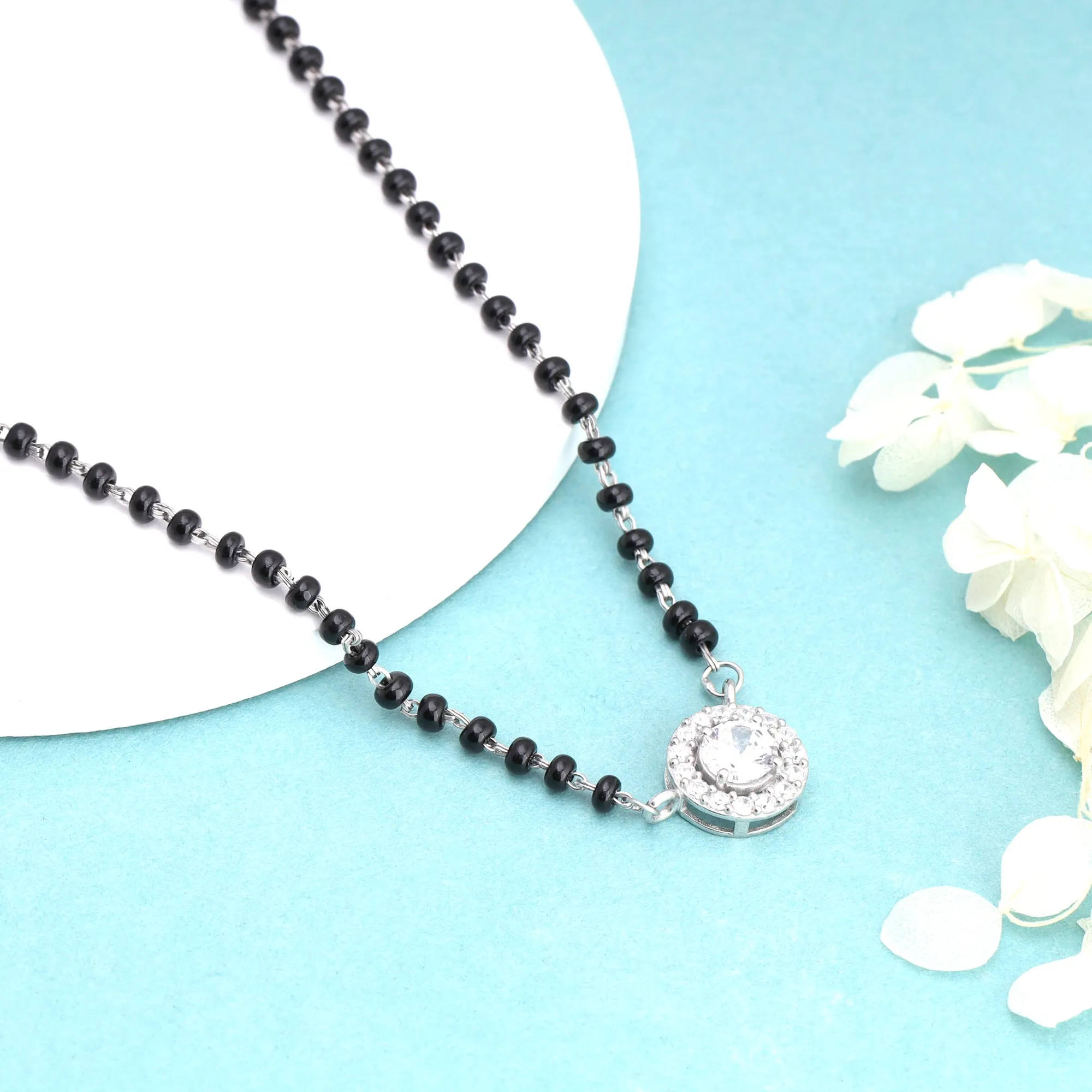 Silver Drizzle Drop Mangalsutra Giva