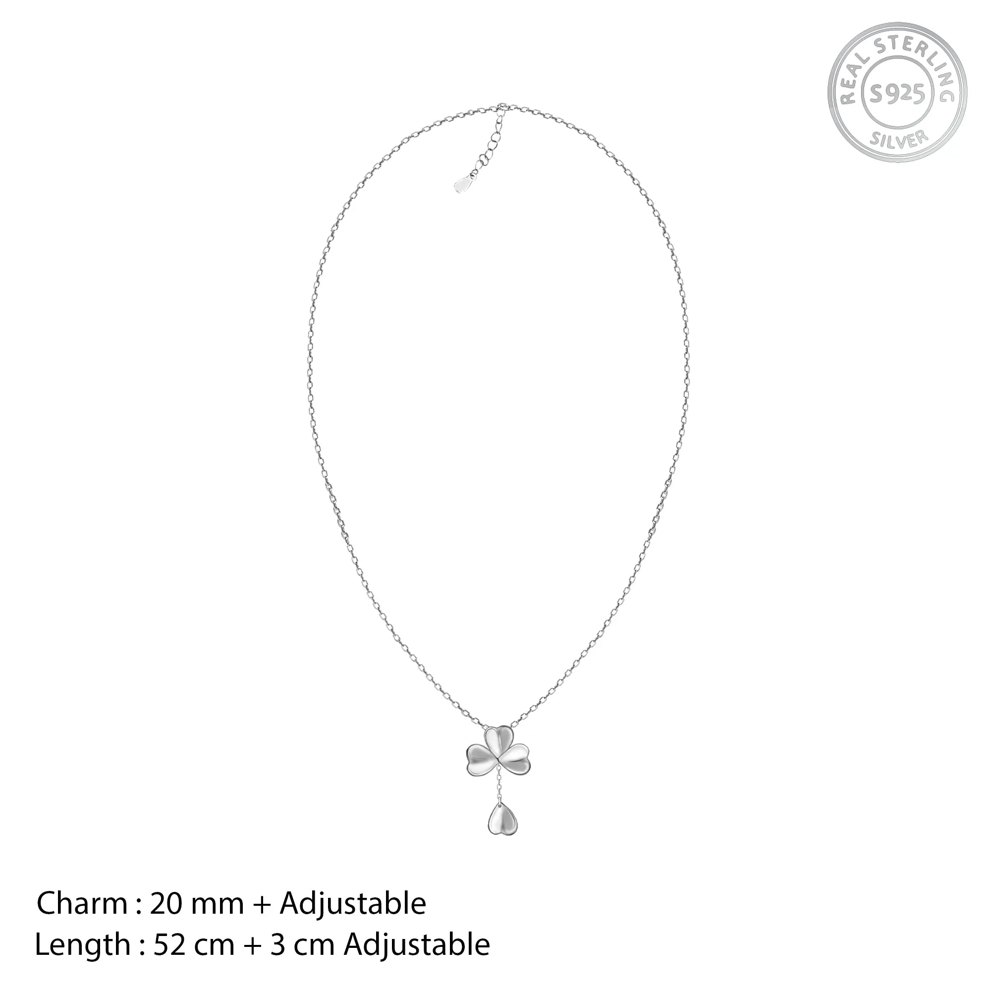 Silver Falling Petal Necklace Set Giva