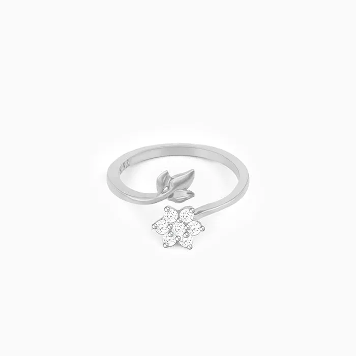 Silver Flower Girl Ring Giva