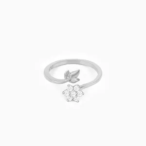 Silver Flower Girl Ring Giva