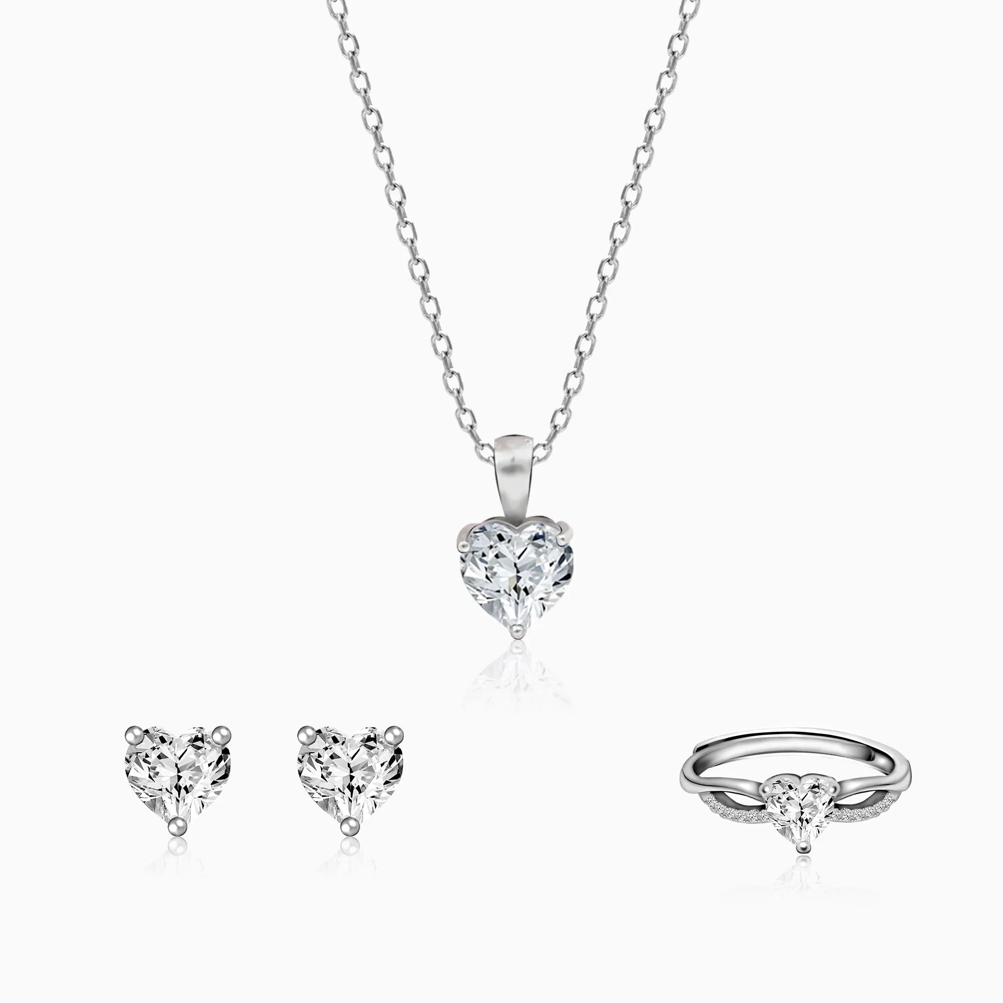 Silver Forever Valentine Solitaire Set Giva