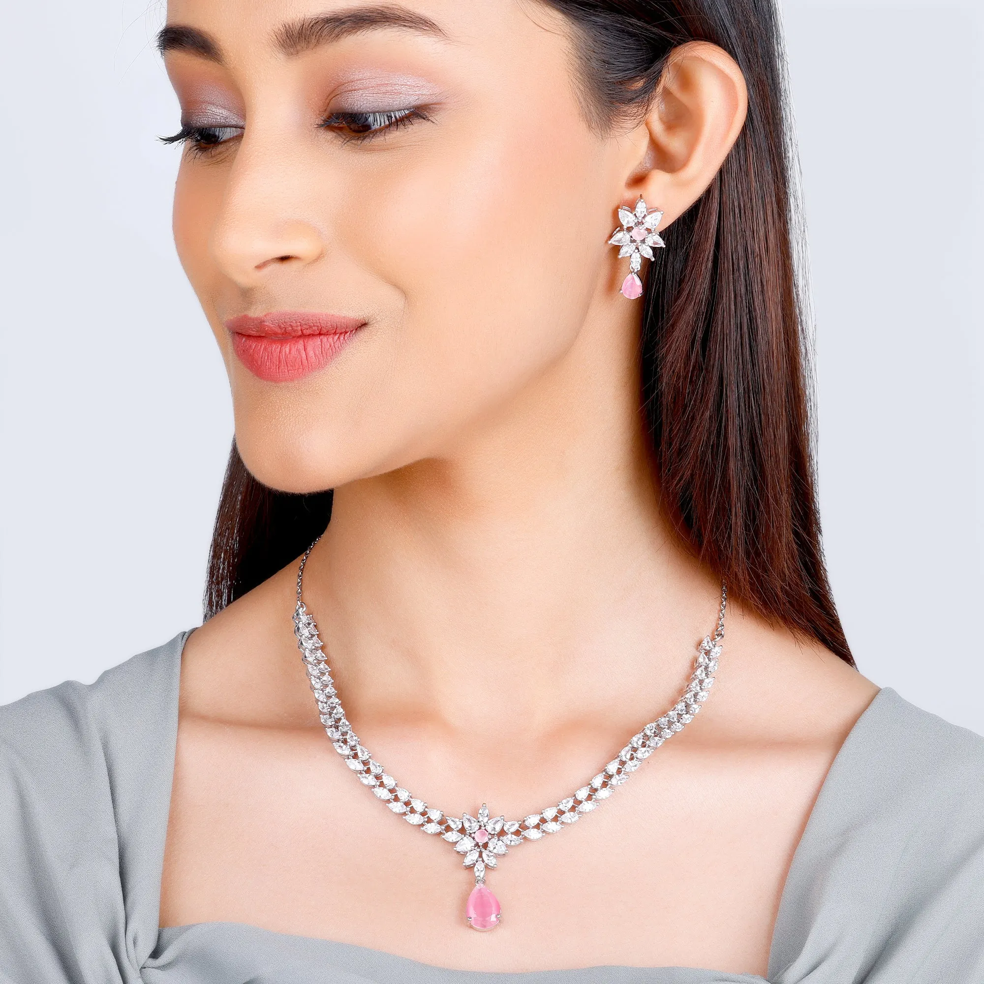 Silver Garland Of Flowers Set Giva